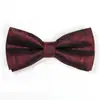 Pajarita Puntiaguda para Hombre Formal Estilo Coreano Puntiaguda Doble Capa Novio Boda Vino Tinto Pajarita Negra para Mujer