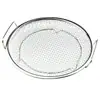 Fried Leakage Mesh Kitchen Aço Inoxidável Resíduo de Óleo Filtro Tela Binaural Oil Leaching Artifact Round Oil Leaching Rack Oil Filter Mesh Rack