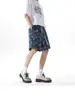 Pantalones de pijama a cuadros simples estilo japonés para hombre, verano 2026, gasa fina, corte holgado, shorts de playa, pantalones para casa hasta la rodilla