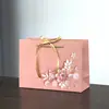 Bolsa de Compras Saco de Papel para Embalagem Bolsa para Presente de Maquiagem Frete Grátis Impressão Pronta com Logotipo Personalizado