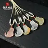 Pingente de Cadeado de Calcedônia Branca Natural de Alta Qualidade para Mulheres, Design Exclusivo, Luxo Leve de Ponta, Presente Exquisito para Melhores Amigas