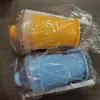 Nueva taza de hielo plegable portátil de silicona con pajita incorporada, molde de taza de hielo de silicona de grado alimenticio para salidas de verano