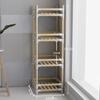 Librero Simple de Madera Maciza Sala de Estar Balcón Estante de Almacenamiento Estudiante Estante de Almacenamiento Multicapa Estante de Almacenamiento de Piso Multifuncional Librero
