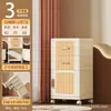Gabinete de almacenamiento de lujo ligero con ruedas, gabinete de almacenamiento misceláneo multicapa tipo cajón, gabinete organizador para sala de estar del hogar, gabinete de almacenamiento con puerta abierta