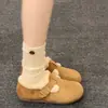 Zapatos de nieve de algodón cálido y grueso con terciopelo, de fondo plano, para mujer, nuevos de invierno 2026, versátiles, zapatos de pelo Boken
