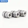 Tuerca de Acero Inoxidable Termofusionable con Patrón Diagonal Doble, Componente Embebido de Acero Inoxidable Moldeado por Inyección de Agujero Único, Inserto Estampado Anticorrosión