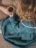Vestido de Crepé de Doble Capa Oferta de Liquidación Ropa Infantil Vestido de Gasa de Algodón con Encaje en Bloques de Color Cintura Fruncida Falda de Corte A