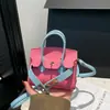Bolsa Infantil com Fivela de Cadeado Mini Ombro Cor Color Block Tendência Bolsa de Mão para Meninas Estilo Princesa Coco Chique Desfile de Moda Transversal Pequena