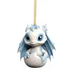 Colgante Decorativo Festivo para Árbol de Navidad, Colgante de Acrílico de Dragón Azul y Blanco Lindo Transfronterizo 2023