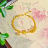 Pulsera de anillo de estrella de seis puntas con taladro de oro de arena de Jin Yan, pulsera de personalidad de moda para mujer AB