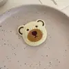 Grampo de Cabelo Menina Ursinha Fofa Estilo Japonês Primavera e Verão Tricô de Lã Infantil Bebê Clipe Lateral Acessório de Cabelo para Franja Fresco