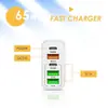 Carregador Multi-Porta Transfronteiriço 65W 3U+2C Cabeça de Carregamento Rápido Adequado para Celulares Apple, Huawei e Android Cabeça de Carregamento 120W