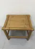 Mesas y sillas de aluminio y bambú para exteriores, bambú simulado, adecuadas para barbacoas en el patio, camping, mesas de aluminio y bambú al aire libre, mercados, granjas y sombrillas de paja.