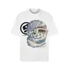 Saint vintage Estilo Americano High Street Holgada Vtg Camiseta de Manga Corta para Hombre Camiseta Estampada Alfabeto Figura Camiseta Urbana