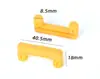 Conector amarelo em forma de U, conector oculto, conector de plástico para móveis, componente oculto para painel de armário/guarda-roupa.