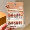 Calcomanías de uñas tridimensionales de dibujos animados para niños parche de uñas para niña pequeña armadura para bebé desmontable impermeable venta al por mayor de uñas