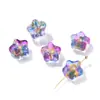 Cuentas de Cristal Doradas Vintage de Alta Transparencia con Forma de Estrella de Cinco Puntas para Pulsera, Collar, Joyería Hecha a Mano DIY, Materiales para Manualidades al por Mayor