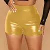 Comercio exterior europeo y americano nueva moda femenina pantalones de cuero ajustados sexys shorts de cuero pantalones cortos de cintura alta de primavera y verano europeos y americanos