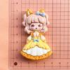 Vestido de princesa de bola de dibujos animados grande niña hecho a mano diy pegamento crema funda de teléfono joyería resina accesorios paquete de material