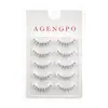 Agengpo Pestañas Postizas Enteras Naturales Tallo Delgado Tallo Transparente Pestañas Postizas Cabello de Hada Planas Pestañas de Fiesta Una Pieza