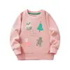 Roupas Infantis Transfronteiriças Suéteres Infantis de Manga Longa de Natal Padrão Estampado de Desenho Animado Outono e Inverno Camisetas de Gola Redonda Prontas para Venda