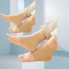 Protetores de Silicone para Calcanhar Calcanhar Seco Rachado Cobertura Anti-Rachadura Meias Hidratantes Respirável Ultra-Fino Antiderrapante Aquecimento Protetor de Calcanhar
