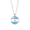 Copa del Mundo de Comercio Exterior 32 Países Collar con Bandera Colgante de Balón de Fútbol Collar para Hombres y Mujeres Cadena para Suéter Joyería Venta al por Mayor