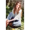 Camisa casual blanca de estilo francés con cuello en V y cordones para mujer, nuevo top fino de verano estilo vintage para vacaciones