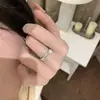 Anel de Dedo Ajustável Abertura High-End Niche Estilo Ins Delicado Fivela de Ferradura Anel com Pérola Joia para Mão Feminina