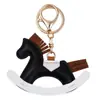 Pingente de Pônei, Chaveiro de Couro de Cavalo de Balanço Fofo, Chaveiro de Carro, Pingente de Bolsa, Pingente Divertido de Desenho Animado