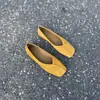 2501-7 Nuevos Zapatos de Mujer Franceses Elegantes de Diseño Nicho Piel Genuina Puntera Cuadrada Estilo Chanel Suela Blanda