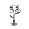 Argola Labial F136 de Titânio Multiformato Coroa Crescente Coração Aranha Brincos de Moda Versáteis para Mulheres
