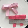Gran lazo rosa de cuero de PU, hecho a mano, para sombreros, funda para teléfono móvil, zapatos con agujeros decorativos, venta al por mayor