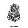 Tbs Cross-Border se especializa en Pegatinas de Tatuaje de Animales en Blanco y Negro y Florales Coloridos para Medio Brazo, Unisex, Estilo Europeo y Americano