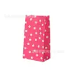 Saco de papel Kraft plano colorido com doces de bolinhas para embalagem de doces, lanches de panificação, presentes para crianças, saco de armazenamento