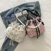 Bolsa Saco Doce para Mulheres 2026 Nova Verão Laço Bolsa de Mão Bolsa de Ombro Artística Casual para o Dia a Dia Bolsa Transversal