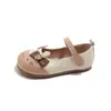 Sapatos de Couro para Meninas 2026 Outono Novo Estilo Coreano Sapatos de Princesa Sapatos de Couro para Crianças Estilosos Sola Macia Sapatos Individuais para Bebês Atacado