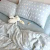 Lindo juego de ropa de cama de 3 piezas para literas de dormitorio, funda de edredón, funda de almohada, individual/doble de dormitorio, lavable a máquina, algodón lavable al agua juego de 4 piezas