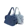 Bolso de Mano de Mezclilla Lavada Estilo Retro Transfronterizo para Mujer, Bolso Tote de Gran Capacidad para Viajes, Bolso de Hombro Cruzado
