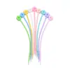 20cm Tira de Silicone Colorida Flor de Ameixa Chaveiro Cordão Acessório DIY Organizador de Cabo de Dados Pingente de Bolsa
