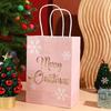 Sacolas de Presente de Natal Transfronteiriças com Estampa de Papai Noel de Desenho Animado, Sacolas de Lembrancinha, Sacolas para Embalagem de Lanches para Festas de Fim de Ano