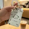 Portatarjetas de Gato Fantasma con Lunares Estilo Coreano Ins Estudiante Tarjeta de Campus Tarjeta de Comida Tarjeta de Identificación Estuche Protector Carcasa Dura Anti-pérdida
