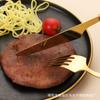 Juego de vajilla portátil de acero inoxidable 430 con cuchara, tenedor y palillos, ideal para hombres pequeños.