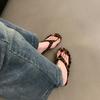 Chanclas de Cuña para Mujer, Adecuadas para Uso en Exteriores, Sandalias Rojas Elegantes de Tacón Alto para Verano 2026 para Combinar con Vestidos
