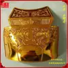 Casco de Ópera Dramática, Tallado Dorado, Accesorios de Tallado Dorado, Sombrero de Tallado Plateado, Visón Dorado, Sombrero de Marca, Columna de Ala