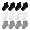 Calcetines Nuevos Transfronterizos para Niños Antideslizantes con Puntos Calcetines de Piso Calcetines de Algodón Calcetines para Bebé Color Sólido Transpirables Calcetines para Niños Venta al por Mayor