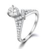 Anel Coroa Gota de Água da Moda Joias de Marca Europeia e Americana de Alta Qualidade Anel de Diamante Zircônia Aliança de Casamento