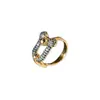 Anillo en forma de U de Zirconia Micro-pavimentada Simple Europeo y Americano Diseño de Moda Anillo de Gama Alta Anillo Venta al por Mayor