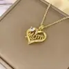 Moda Transfronteriza Amor Temperamento Forma de Corazón Colgante de Mamá Collar Femenino Letra Personalizado Regalo del Día de la Madre Collar para Clavícula