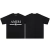 Suministro a Largo Plazo de Camisetas Unisex de Estilo Americano para la Calle Principal, Transfronterizas, de Verano, con Estampado de Letras y Cachemira, Cuello Redondo, Manga Corta, Corte Holgado